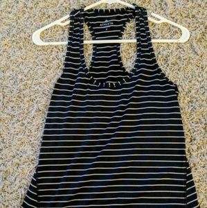 Athleta Women's Navy & White Stripe Racer Back
